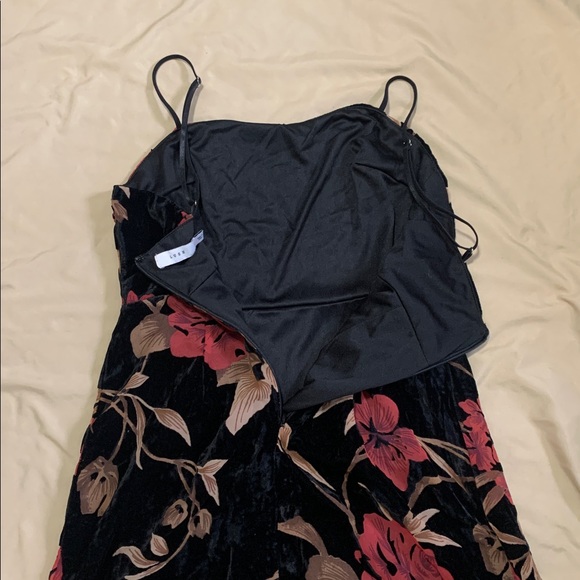 Lush Floral Velvet Mini Dress - Picture 9 of 10